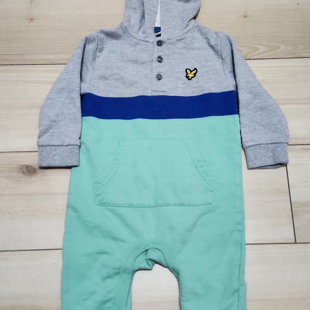 Lyle & Scott Gray, Blue and Mint Kids One Piece